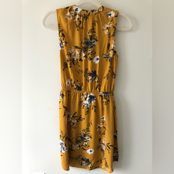 Dynamite floral dress. Mustard colour with floral details. - Picture 4 of 4